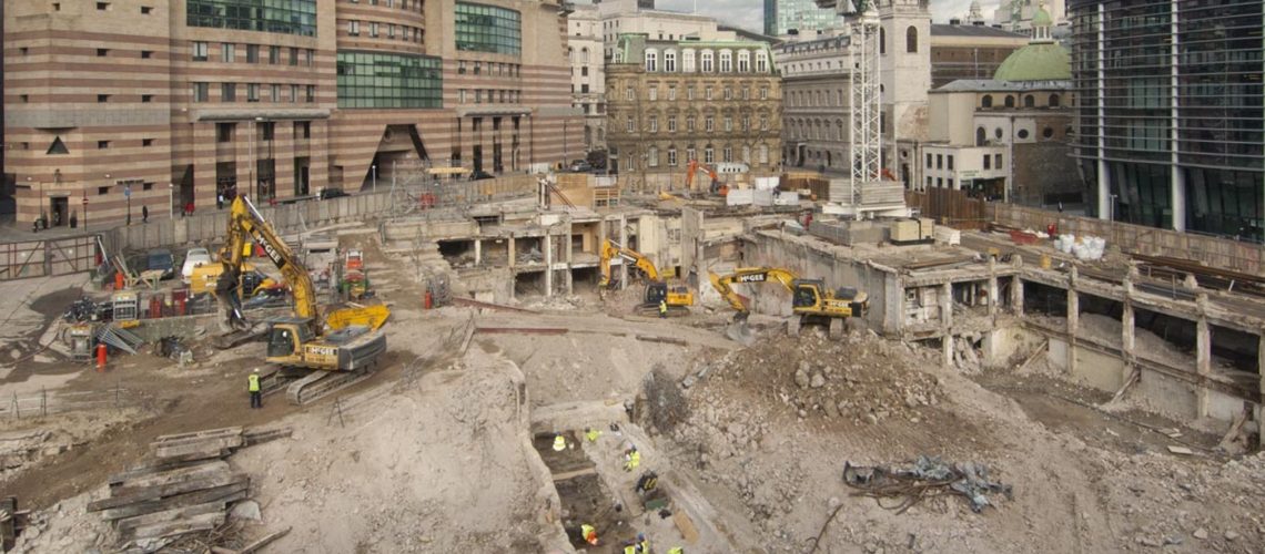 Excavations at Bloomberg London