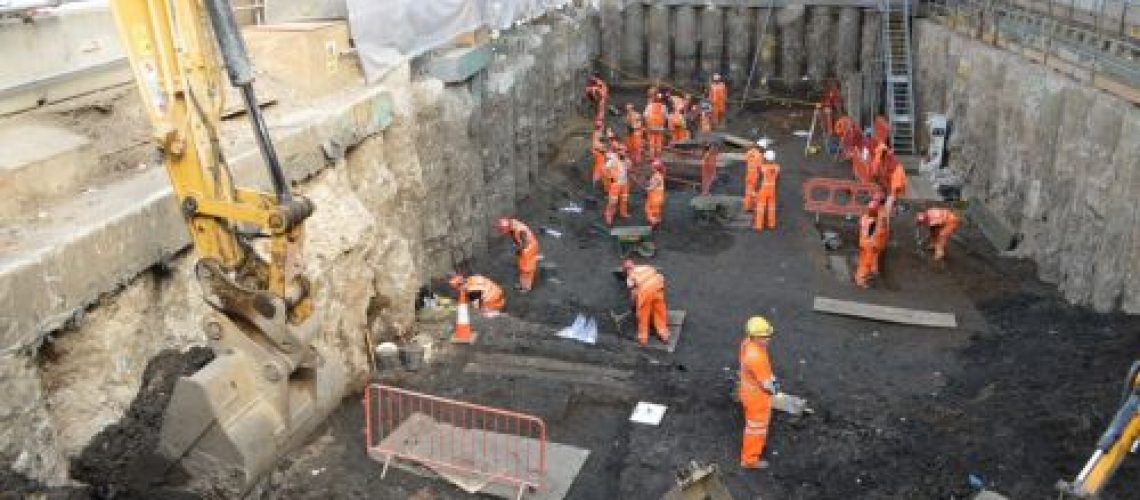 Crossrail archaeology excavations